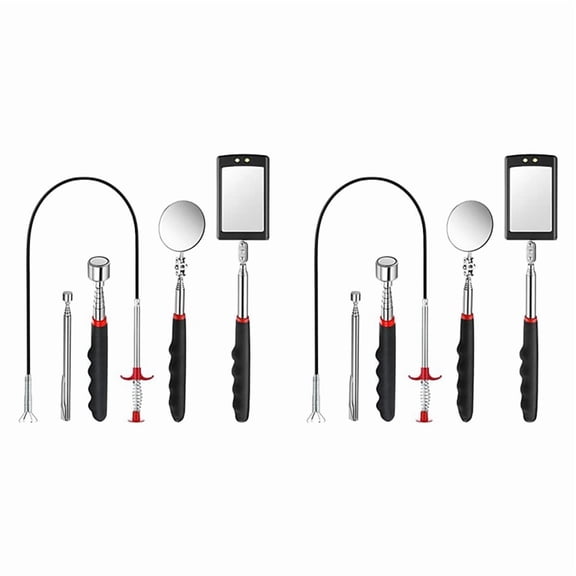 10Pcs Telescoping Magnet Pick Up Tool Set Extendable Claw Tool Bendable Spring Telescoping for Home Sink Drains Kitchen