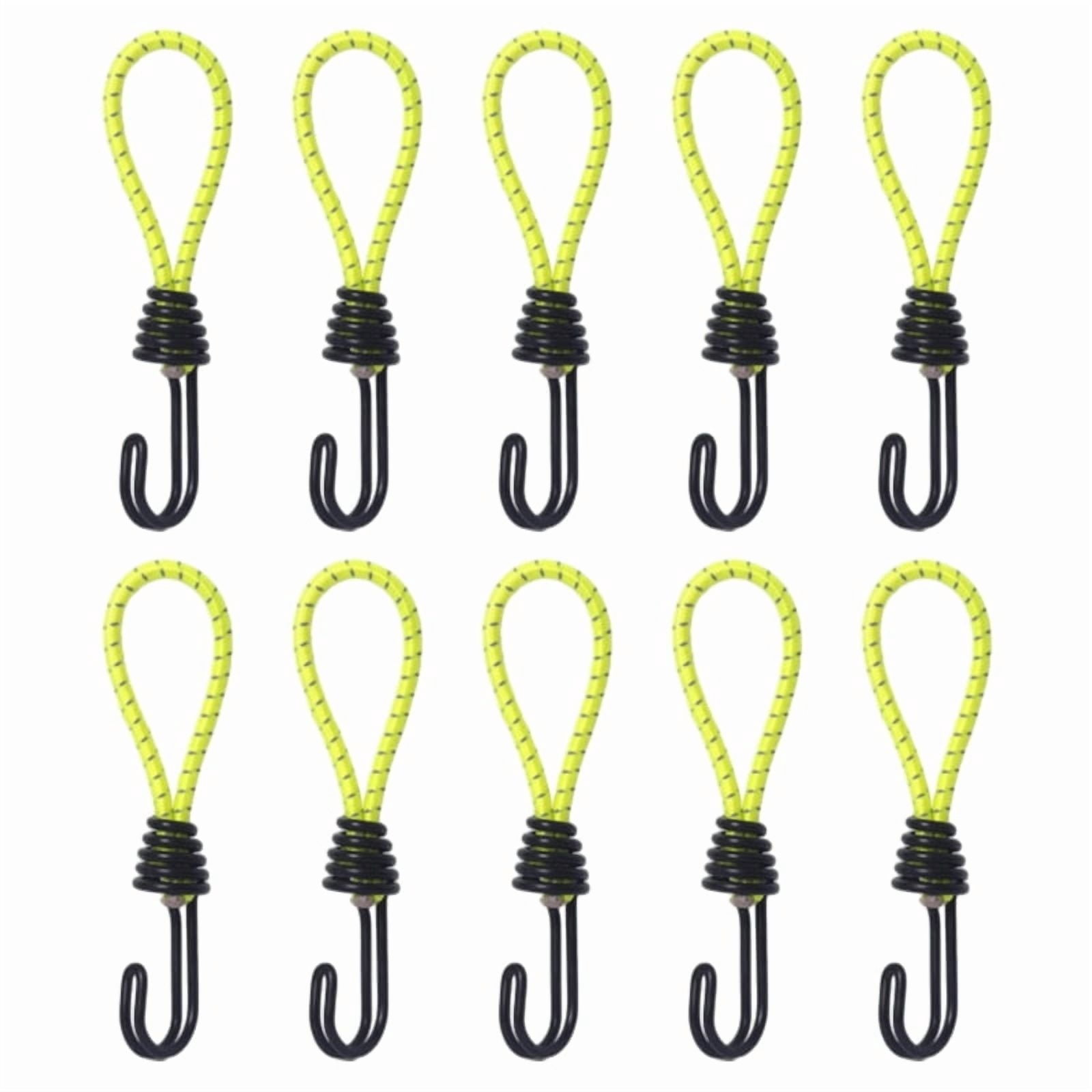 10Pcs Tent Elastic Rope Stretch Strap Set for Tarpaulins, Camping Cover ...