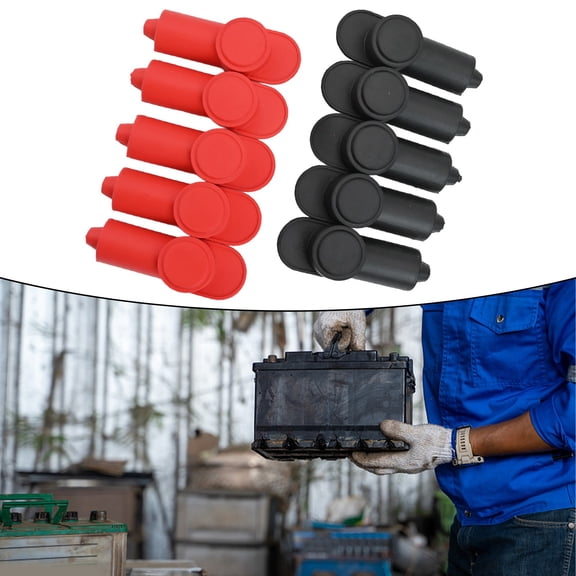 10Pcs Terminal Covers Car Battery Pile Head Protective Cap For Battery Stud