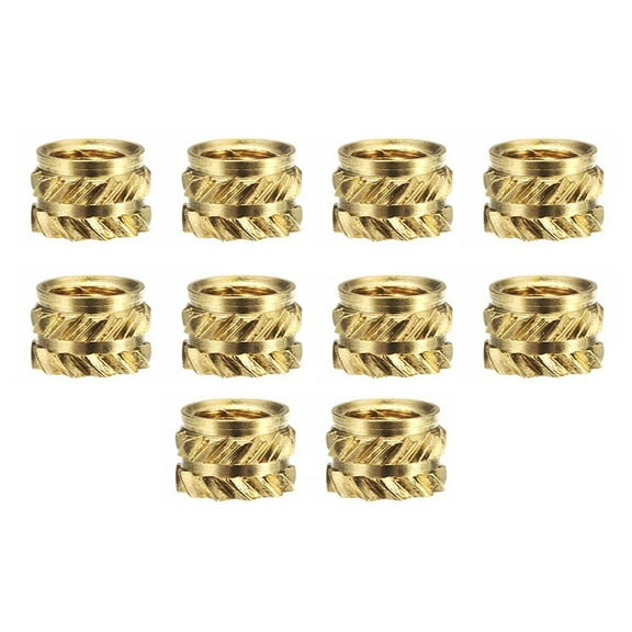 10Pcs Threaded Brass Inserts Metal Heat Set M2-M6 Screw Inserts for 3D Printing