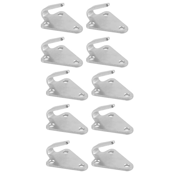 10Pcs Three-Hole Waterproof Hook Trailer Connecting Net Hook Hook Iron Plate Hook Suitable for Trailers