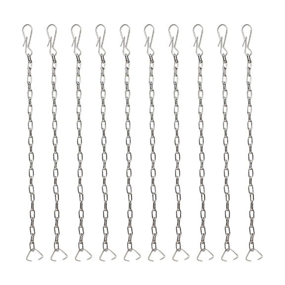 10Pcs Toilet Flapper Chain Stainless Steels Toilet Handle Chains Replacement Lift Chain With Hook and Rings Easy to Use