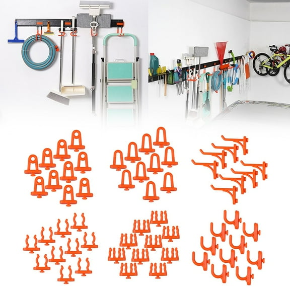 10Pcs Tool Board Hook Lightweight Tool Hanging Board Hole Hook Garage Organizer Wall-Mounted Storage Rack Tools C Fangkenuo