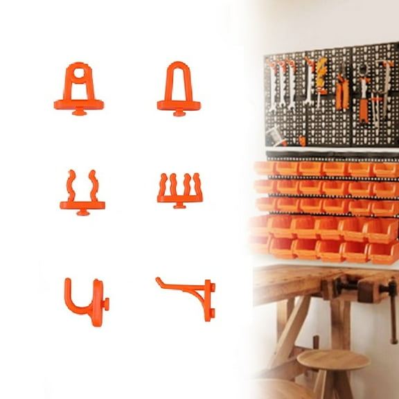 10Pcs Tool Board Hook Lightweight Tool Hanging Board Hole Hook Garage Organizer Wall-Mounted Storage Rack Tools D Fangkenuo
