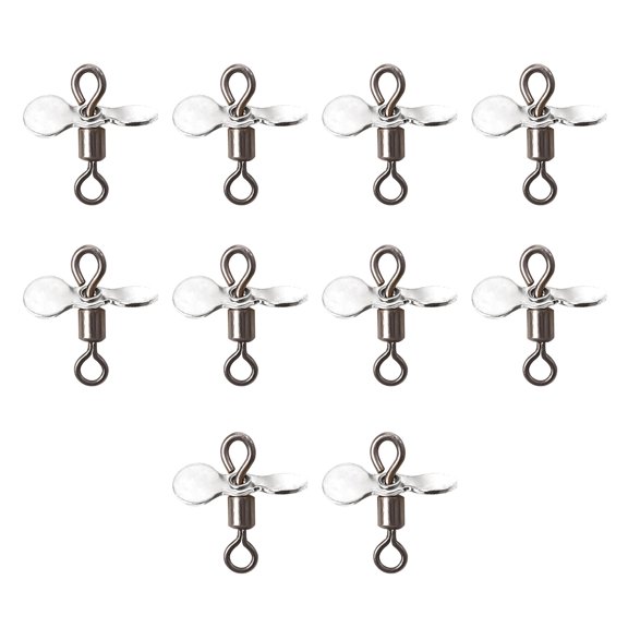 10Pcs Topwater Fishing Lures Stainless Steel Spinnerbait Props Plug Casting Propeller Spinnerbait Fishing Lures