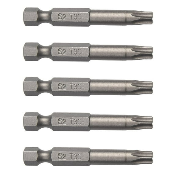 10Pcs Torx Bits Set 50Mm Magnetic Tamper Resistant Star Bits T30 Screwdrivers Wrench Drill Bit Sets Hand Tools Smile Home