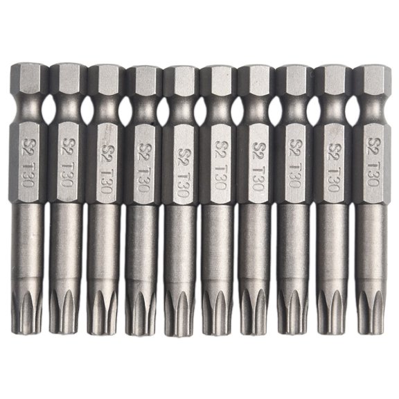 10Pcs Torx Bits Set 50Mm Magnetic Tamper Resistant Star Bits T30 Screwdrivers Wrench Drill Bit Sets Hand Tools