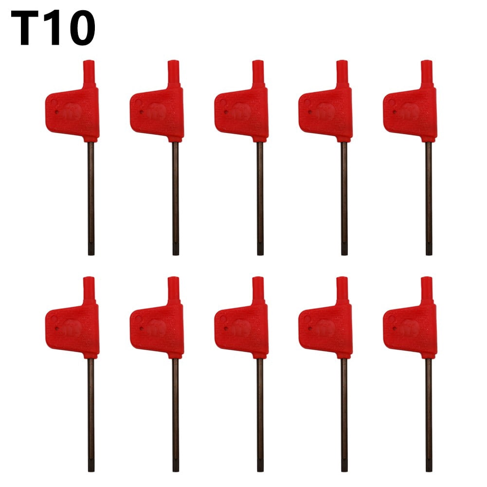 Red Torx Fasteners 10Pcs Torx Head Screwdriver L Shape Red Flag Type Spanner Key Screw ...