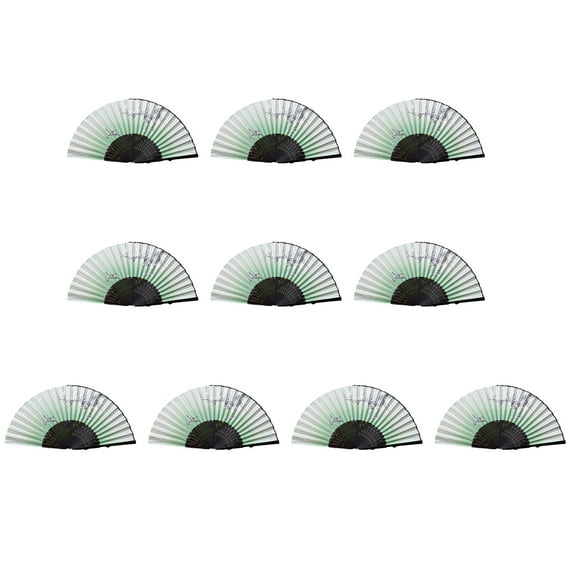 10Pcs Traditional Hand Fans With Delicate Patterns For Asian Themed Decoration Presents