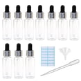 thumbnail image 1 of 10Pcs Transparent Dropper Bottle 50ML Plastic Eye Dropper Bottles for Essential Oil Pipette Refillable - with Measured Pipette, Funnel and Labels (Black + Silver Cap), 1 of 6