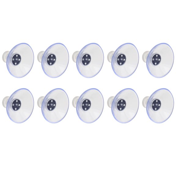 10Pcs Transparent Manual Screw Sucker for Glass Surface with Clear Plastic Material