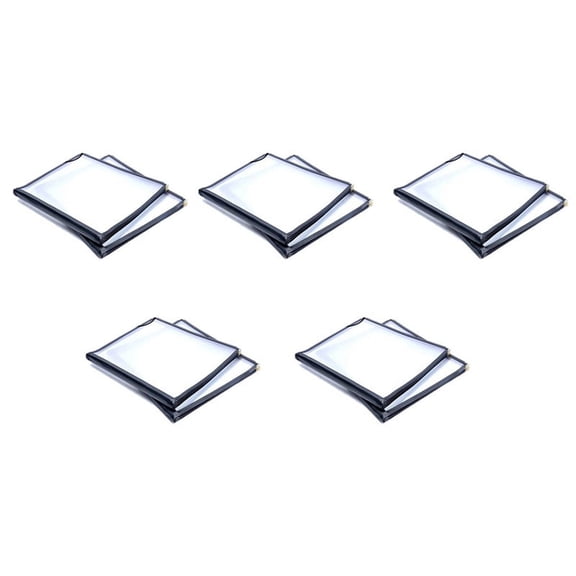 10Pcs Transparent Restaurant Menu Covers for A4 Size Book Style Cafe Bar 4 Pages 8 View