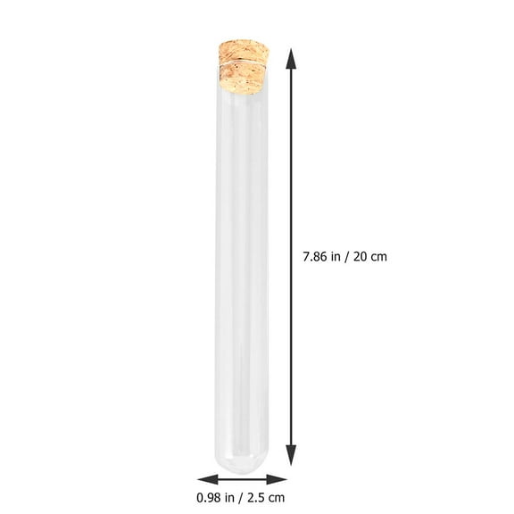 FELTECHELECTR Lab Test Tubes Glass Test Tubes Set Transparent 10Pcs 6.0*0.6*0.6in