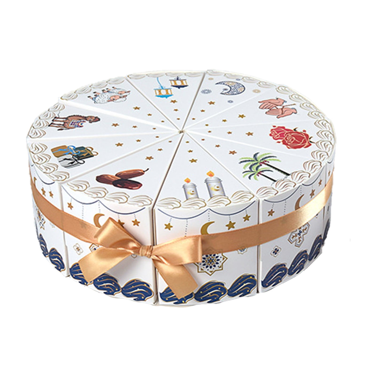 10Pcs Triangle Cake Shaped Gift Boxes - Empty Paper Boxes, for Eid ...