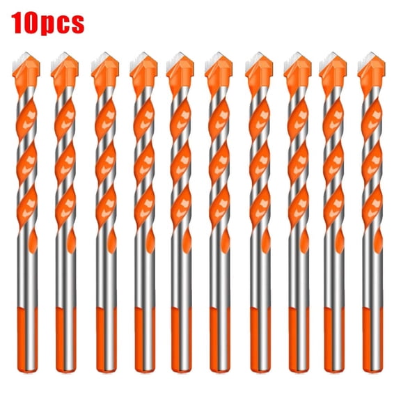 10Pcs Triangle Drill Bit Multifunction Wall Hole Saw Drilling 6mm Electric Drill For Metal Wood Glass Ceramic Tile Concrete
