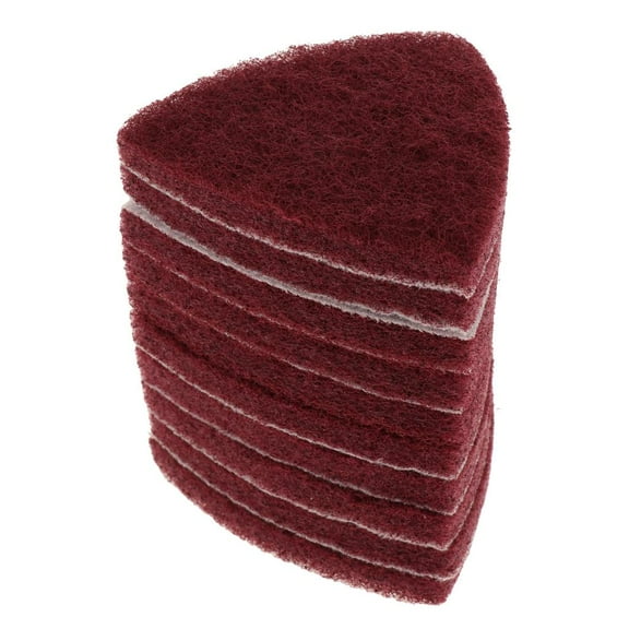 10Pcs Triangle Scouring Pads Heavy Duty Cleaning Scrubbing Pads Scourers medium, as described
