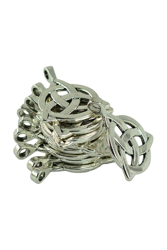 10Pcs Triquetra Knot Pendant Charms Gothic Wicca Pagan