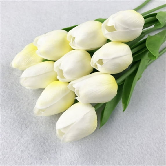 10Pcs Tulip Bouquet Silk Artificial Flowers Home Office Wedding Decor