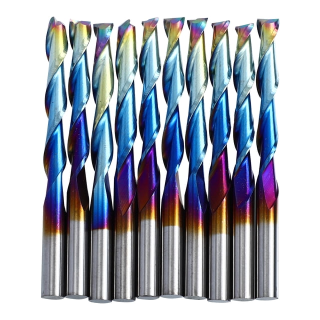 10Pcs Tungsten Spiral Router Bits for Wood Carving CNC - Walmart ...