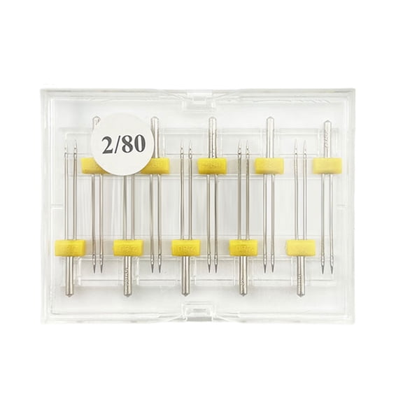 10Pcs Twin Needle Domestic Sewing Machine Needle Sewing Machine Needle Stretch Twin Needle For Household Sewing Machine