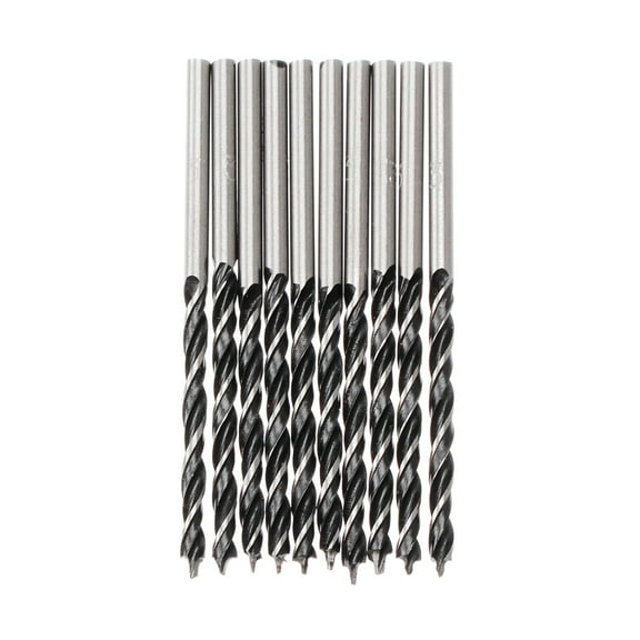 10Pcs Twist Drill Bits 3mm Carbon Steel Shank Bits for Straight Shank Electrical Drilling Tool Woodwork