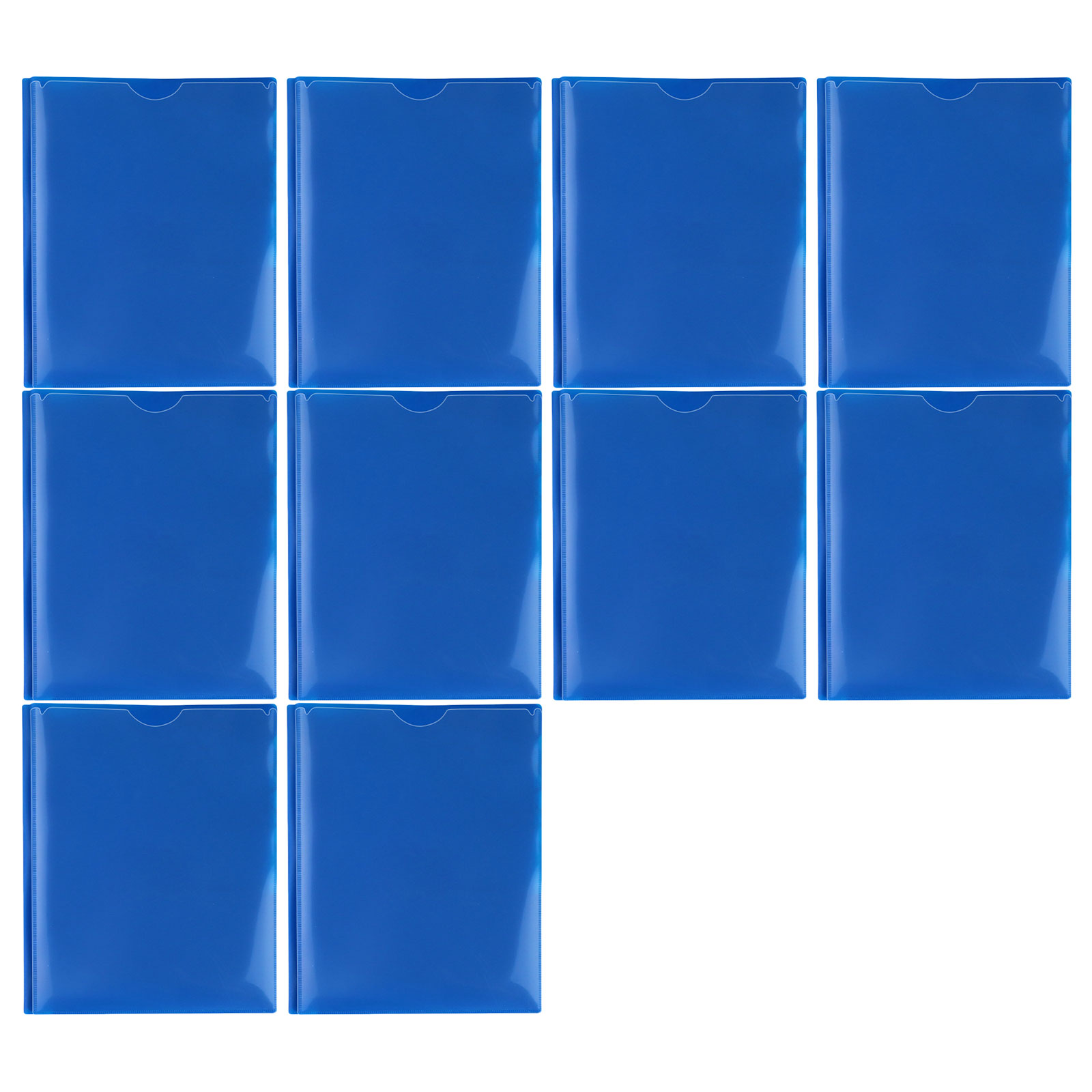10Pcs Two Pocket Folders with Business Card Holder, Letter Size Paper Folders 3 Prong Folders with Two Pocket for Office