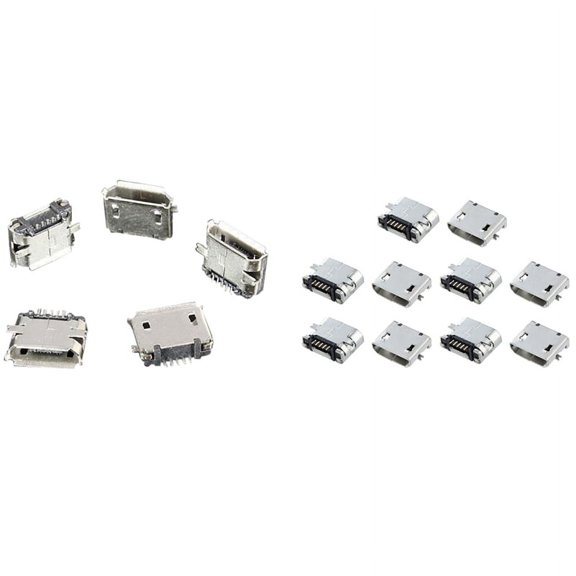 10Pcs Type B -Usb Female Jack Port Socket & 50Pcs -Usb Type B Female 5Pin Socket Jack Port Pcb Board