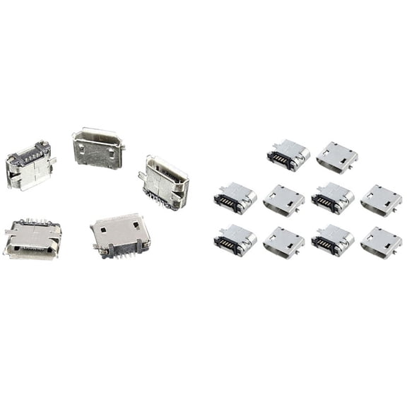 10Pcs Type B -Usb Female Port Socket & 50Pcs -Usb Type B Female 5Pin Socket Port Pcb Board