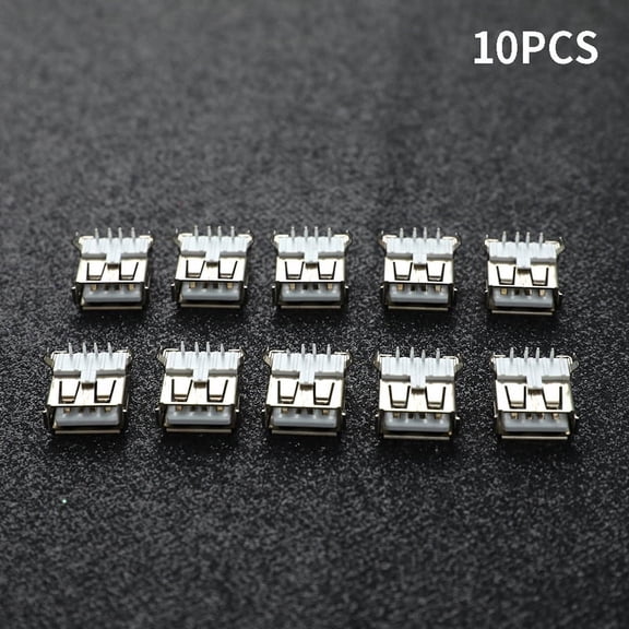 10Pcs USB Type A Standard Port Female Solder Jacks Connector PCB Socket