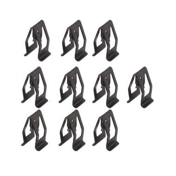 10Pcs Universal Auto Car Front Console Dash Dashboard Trim Metal Retainer Black