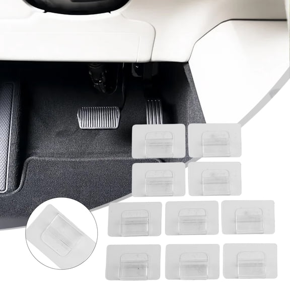 10Pcs Universal Multipurpose Car Mat Fixing Buckles Car Interior Pvc Transparent Floor Mats Fixing Sticker Hooks