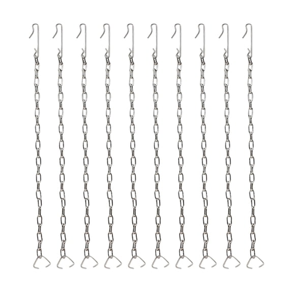 10Pcs Universals Toilet Flapper Lift Chain Replacement Adjustable Toilet Flapper Chain With Hook and Rings Enduring