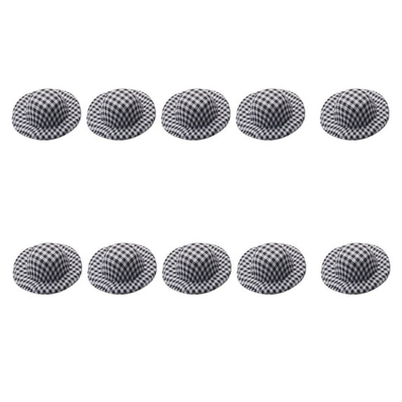10Pcs Unpainted Miniature Hat Light Weight Small Fabric Hat for Handmade Art Craft Wedding Christmas Party Decoration