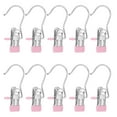 thumbnail image 1 of 10Pcs Upgrade Double Head Clamp Dipped Clothespin for Laundry Hooks with Clips, Boot Holder, Hanging Clips, Portable Multifunctional Hangers Single Clip Space Saving for Jeans, Hats (10, Pink), 1 of 6