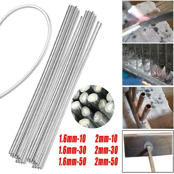 10Pcs Upgrade Solution Welding Flux-Cored Rods Wire Brazing, Aluminum Wire Brazing Welding Rods, 1.6mm