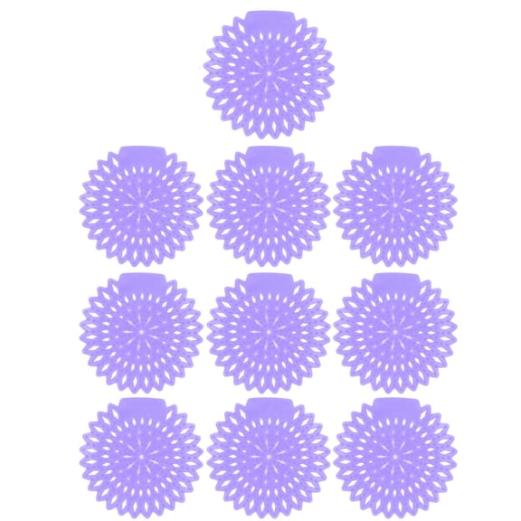 10Pcs Urinal Screens Deodorizer, Splash Proof Scented Urinal Mat for Toilet Bathroom, Lavender Scented