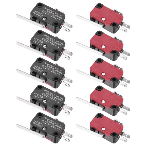 10Pcs V-152-1C25 1NO + 1NC Micro Limit Switch 15A 125/250VAC Waterproof Miniature Micro Switches