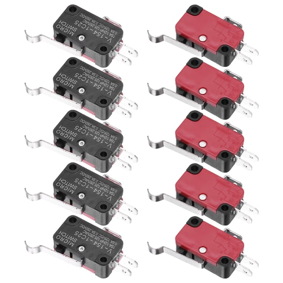 10Pcs V-154-1C25 1NO + 1NC Micro Limit Switch 15A 125/250VAC Waterproof Miniature Micro Switches