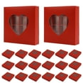 thumbnail image 1 of 10Pcs Valentines Day Bakery Red Boxes with Window Heart - Can Hold 16 Pcs Chocolates, for Women Mother Grilfriend Boyfriend & Candy Party Favo & Dessert Shop Supplies(3 Colors), 1 of 6