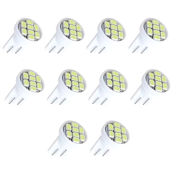 10Pcs Versatile LED Bulbs for Various Applications White Lighting for Instrument Panels, Dome Lights, Low Power Use