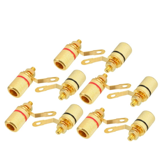 10Pcs Video Speaker Terminal Connectors Binding Post 4mm Banana Jack Outlet