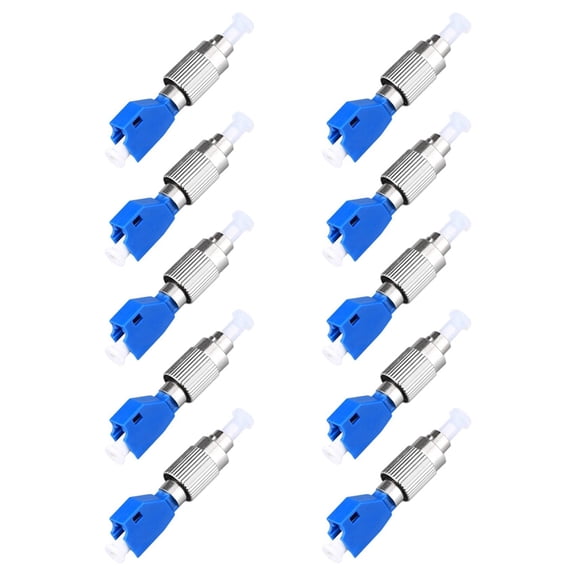 10Pcs Visual Fault Locator Adapter,Hybrid Fiber Optic Connector Adapter,Single Mode 9/125Um FC Male to LC Female Adapter