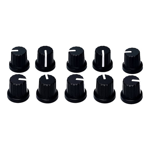 10Pcs Volume Knob 6mm Knurled Shaft Hole Replacement for Guitar Effect Pedal Potentiometer