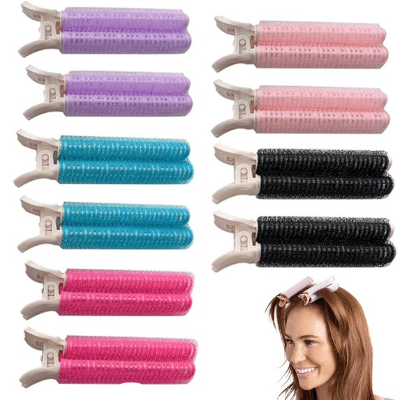 10Pcs Volumizing Hair Clips for Women - Hair Rollers for Volume & Curls - Volumizing Hair Products, Hair Roller Clips for Effortless Curls That Last