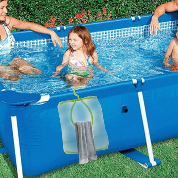 10Pcs Wall Hanging Laundry Basket! Yannianjz Outdoor Mesh Storage Bag, Portable Hook Mesh Storage Bag for Bathroom Wall Hanging Laundry, Folding Dirty Clothes Basket for Dorm Room Beach Travel