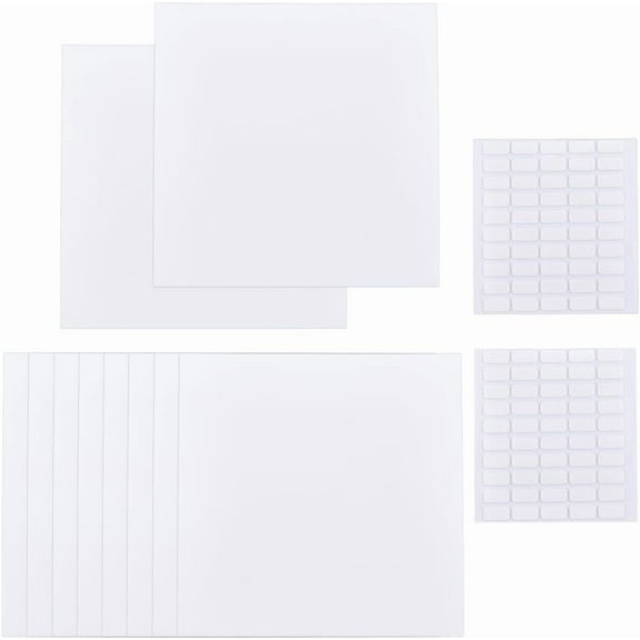 10Pcs Wall Hole Cover Sheets with 100Pcs Plastic Stickers 13cm Plastic Ceiling Cover Plate Dustproof Covers Plate Square Frosted Blank Plates DIY