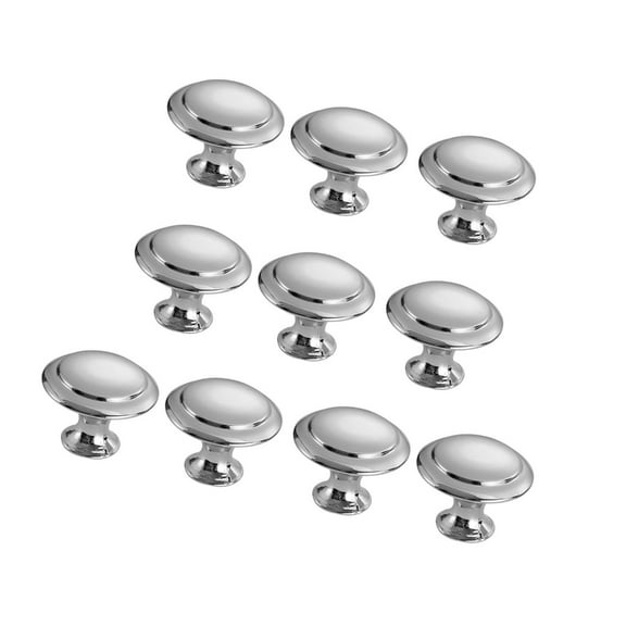 10Pcs Wardrobe Knob Stainless Steel Cabinet Drawer Handle Cupboard Pulls Round Furniture Decoration
