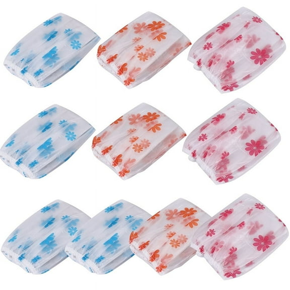 10Pcs Waterproof Point Bath Hair Cover Elastic Bath Hat Bathing Cap for Women Bathroom Reusable Shower Hat