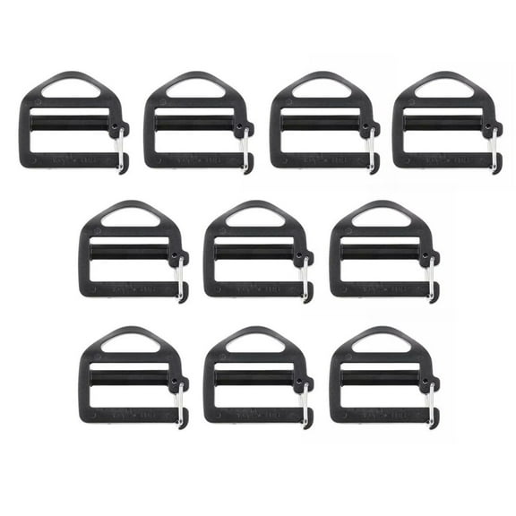 10Pcs Webbing Connecting Clip Set 25mm/1inch Plastic Webbing Sliding Button Adjustment Buckle Strap Buckle Backpack Clip
