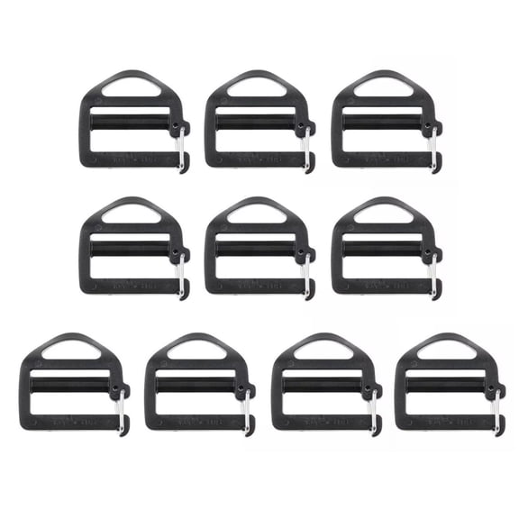 10Pcs Webbing Sliding Button Adjustment Buckle Strap Buckle Backpack Clip 25mm/1inch Plastic Webbing Connecting Clip Set